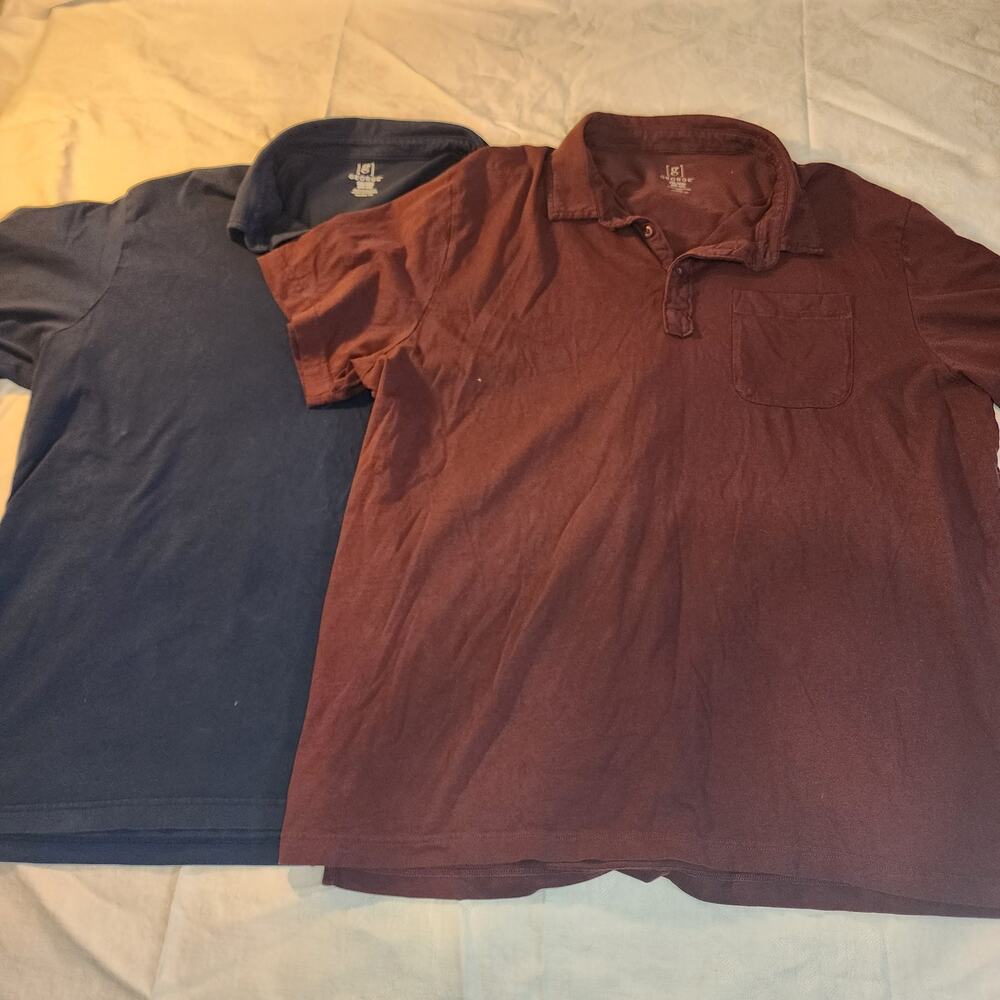 QTY2 George Men's 2XL Polo Gulf Shirts